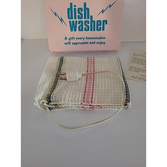 Vintage gag / White Elephant Gift " Electric Dishwasher" Prank 70's - Picture 4 of 8